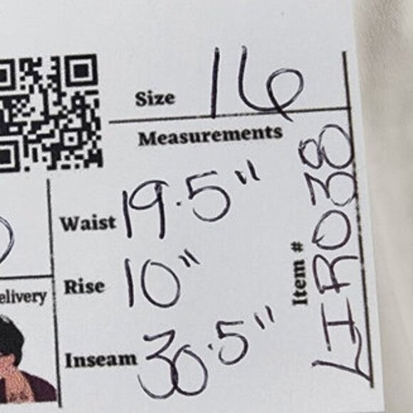 J. Jill Live-in Chino Cream Cotton Blend Straight Leg Pants Size 16 - Picture 10 of 10